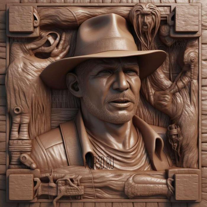 Indiana Jones 4 3d stl модель для ЧПУ